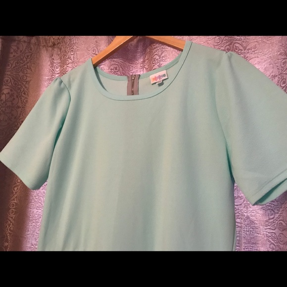 LuLaRoe Amelia Mint Green Dress Plus Size 2X NWT - Picture 7 of 8